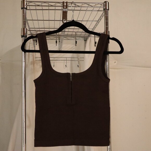 Free People Chocolate Tank NWOT M/L - Picture 4 of 7